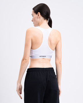 Vetements Білий топ з логотипом WH76BR150WW