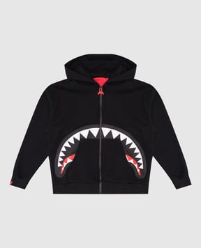 Sprayground Детская черная спортивная куртка с принтом логотипа SPY1210EBLK