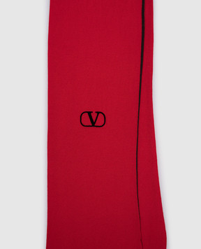 Valentino Червоні колготи з візерунком VLogo Signature 6B0KI03Z9C2