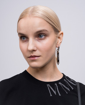 Maison Margiela MM6 Серебряные серьги с логотипом SM6VG0099P8371
