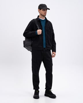 Stone Island Синій светр з вовни з логотипом K2S155100045S00B4