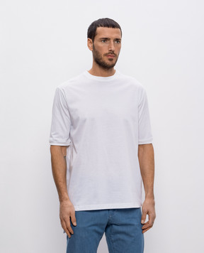 Kiton Белая футболка прямого кроя UMC029K06R49