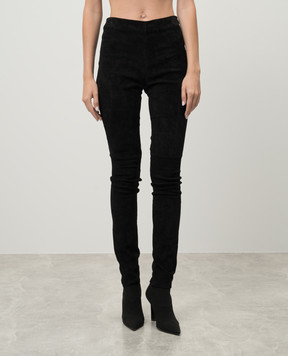 Ann Demeulemeester Черные замшевые леггинсы Florence CO00WTR30LLT149