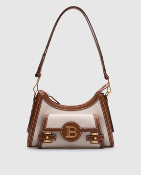 Balmain Коричневая сумка-хобо B-Buzz с логотипом DN1BT905TCFE