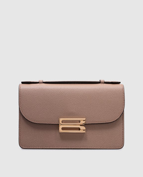 Victoria Beckham Коричнева шкіряна сумка крос-боді Dorian B424AAC005975A