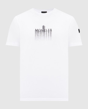 Moncler Біла футболка з принтом логотипа K10918C0002989A17