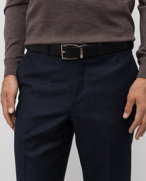 Canali Черный двусторонний кожаный ремень KA0010750C