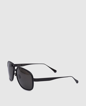 Stefano Ricci Чорні сонцезахистні окуляри Feather з логотипом SG33UMEACET