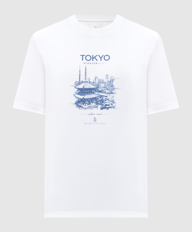 Brunello Cucinelli - Белая футболка Tokyo с принтом M0B138453