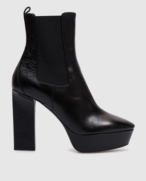 Saint Laurent Чорні шкіряні ботильйони 484798