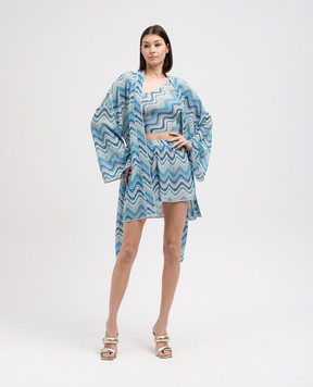 Missoni Блакитний кардиган з люрексом в геометричний візерунок MS24SQ0EBR00XK