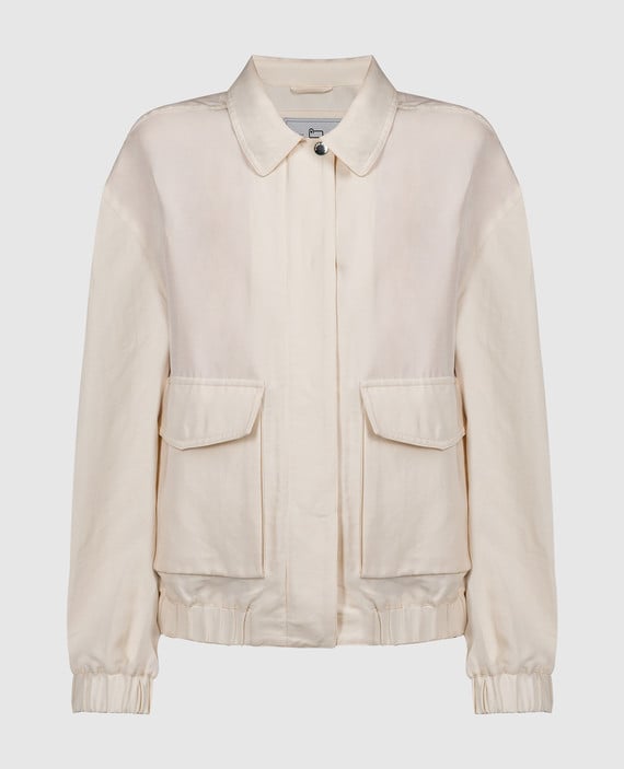 Beige jacket with linen
