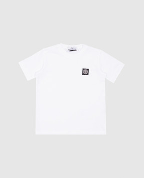Stone Island Дитяча біла футболка з логотипом K1S162100002S004768