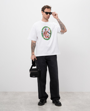 Off-White Белая футболка Fresco OMAA120S25JER002