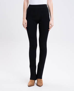 Ermanno Scervino Черные брюки клеш в рубчик D475P300HVT