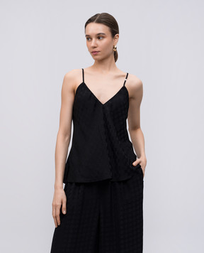 AMIRI Черный топ в узор AWTPTT1011
