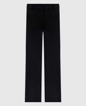 Vetements Чорні штани з вовни з нашивкою логотипа WH76TP300B