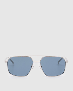 Alexander McQueen Сріблясті сонцезахисні окуляри-авіатори Pilot з логотипом 810714I3330