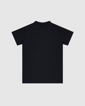 Moncler ENFANT Детская синяя футболка с логотипом K19518C000078790N
