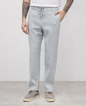 Peserico Голубые брюки с льном R54595T002470