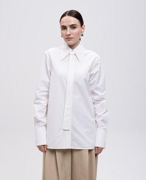 Jil Sander Белая рубашка с галстуком J03DL0196J45002