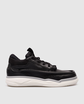 Valentino Чорні шкіряні кросівки Runboot з логотипом 5Y2S0I14SWG