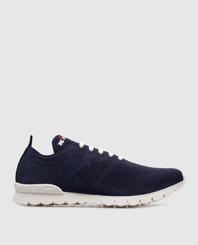 Kiton Сині кросівки з логотипом USSA081N00819