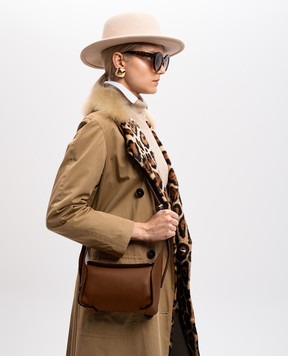 Gianni Chiarini Коричневая кожаная сумка кросс-боди Penelope BS11350RNGDBL