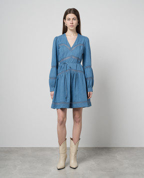 Twinset Синя сукня з мереживом 241TP2690