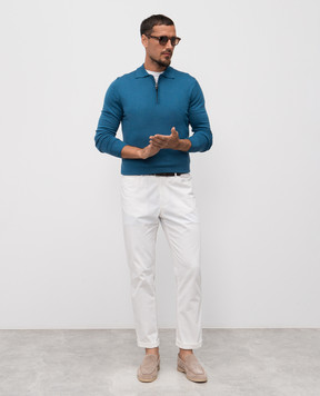 Canali Поло синее из шерсти MK01149C0572