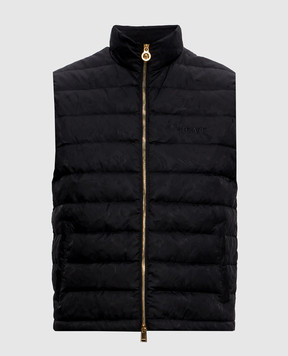 Versace Чорний пуховий жилет Barocco 10210251A09785
