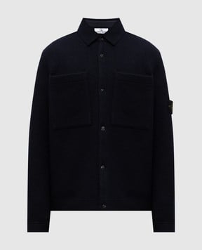 Stone Island Синя утеплена сорочка з вовни K2S155100058S0IN1