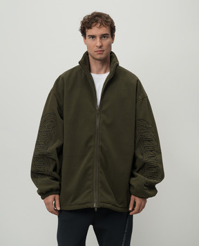 Vetements Зеленая спортивная куртка с вышивкой логотипа UA65JA950K