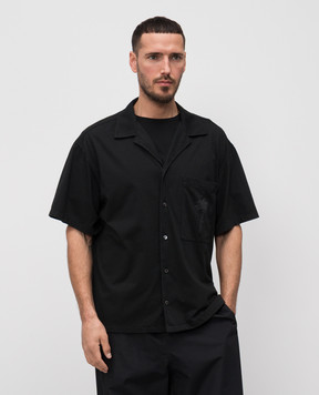 Palm Angels Черная рубашка с принтом PMGG009S25FAB001