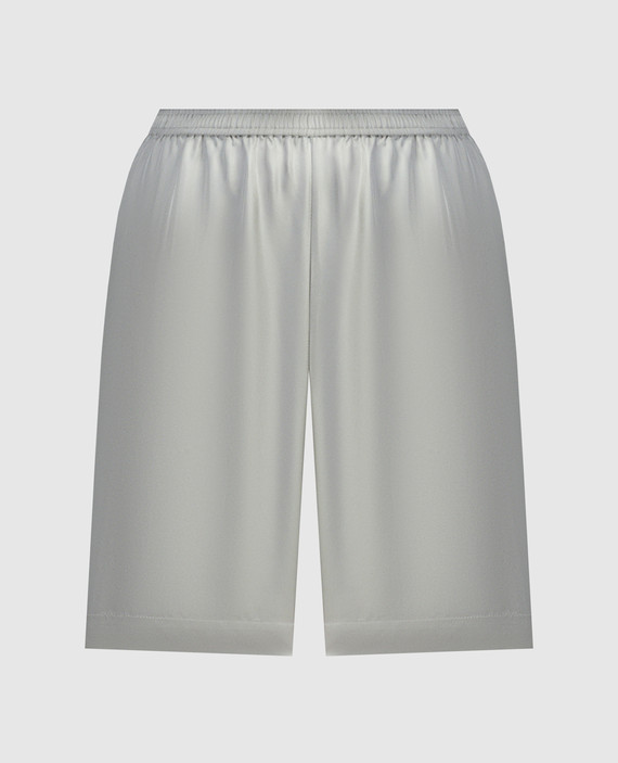 ZINIA gray silk shorts