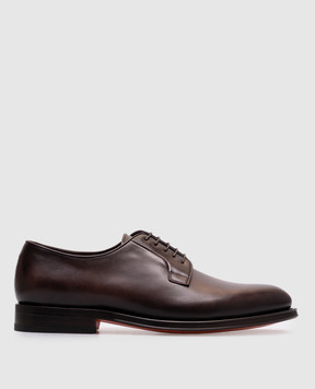 Santoni Коричневі шкіряні дербі MCCO17837PD5HOBR