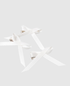 LELET NY Набор белых шпилек ASHLEY MINI BOW с кристаллами LELRES231692I