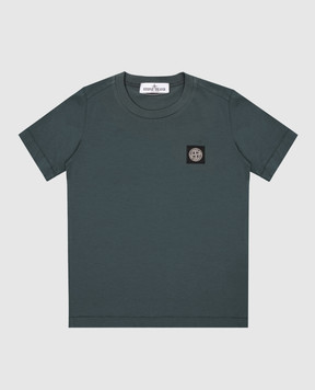 Stone Island Дитяча зелена футболка з нашивкою логотипа 81162014768