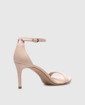 Stuart Weitzman Бежевые кожаные босоножки Nudist II SK306