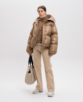 Moncler Коричневый свитер с шерстью J20939F00021M4708