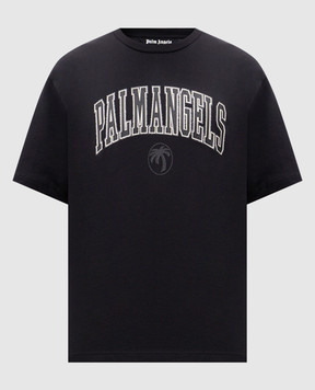 Palm Angels Черная футболка с логотипом логотип PMAA089S25JER001m