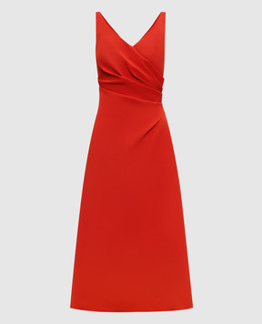 Ermanno Scervino Красное платье миди с драпировкой D462Q328OWQ