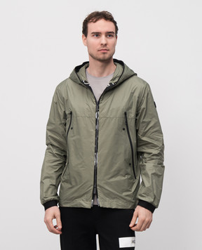 Moncler Зелена вітровка з брендованою тасьмою K10911A0019268352