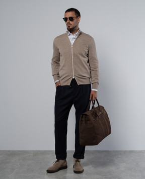 Brunello Cucinelli Синие брюки из шерсти M038PE1710