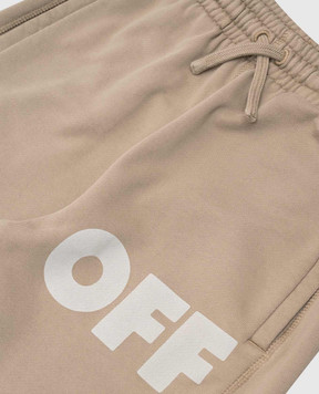 Off-White Детские джогеры цвета хаки с принтом логотипа OBCH001S25FLE003