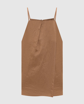 Max Mara Коричневий топ SUMMER з рамі SUMMER