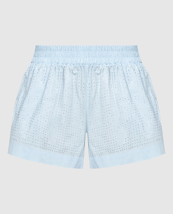 Blue shorts with shorts