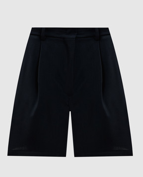 Max Mara Weekend Синие шорты NABULUS из шерсти NABULUS
