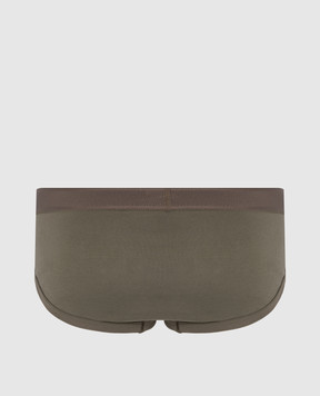 Tom Ford Трусы-брифы цвета хаки с логотипом T4LC12040