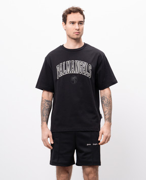 Palm Angels Черная футболка с логотипом логотип PMAA089S25JER001m